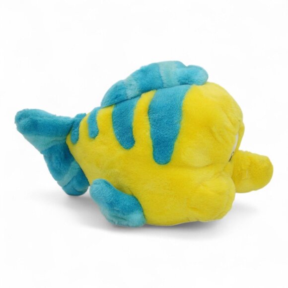 Vintage Tyco 1991 Disney Flounder Fish Plush Yellow & Blue Soft Toy - Picture 4 of 6